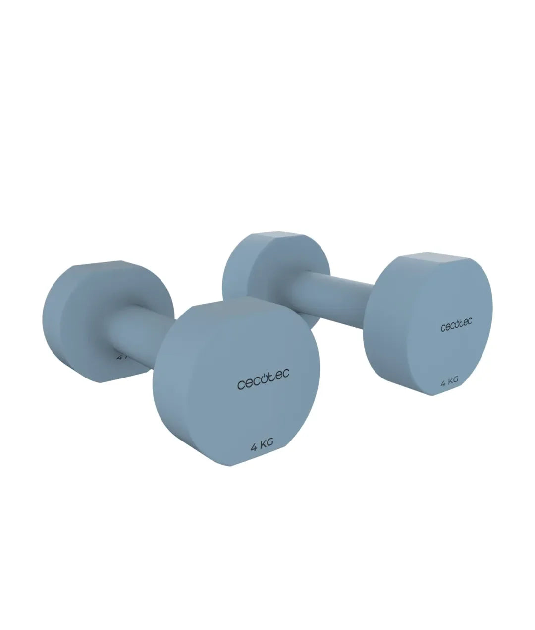 Set de Mancuernas 4kg Antideslizantes para Entrenamiento Funcional y Compacto de Cecotec
