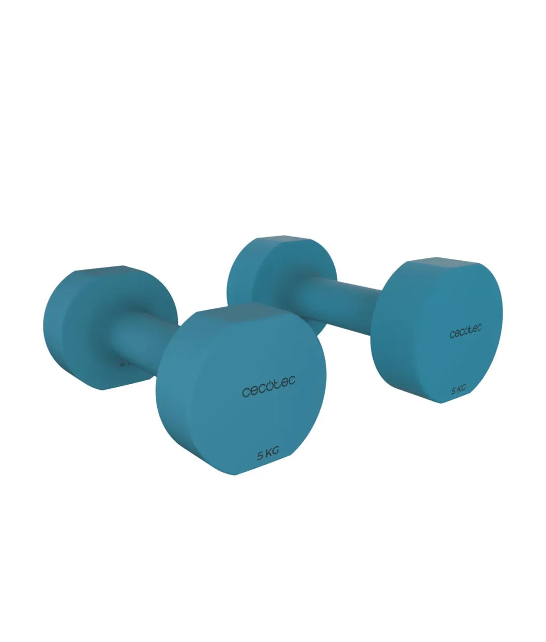 Set de Mancuernas 5kg Antideslizantes con Neopreno para Entrenamiento Funcional de Cecotec
