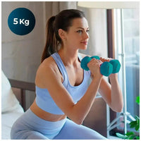 Set de Mancuernas 5kg Antideslizantes con Neopreno para Entrenamiento Funcional de Cecotec