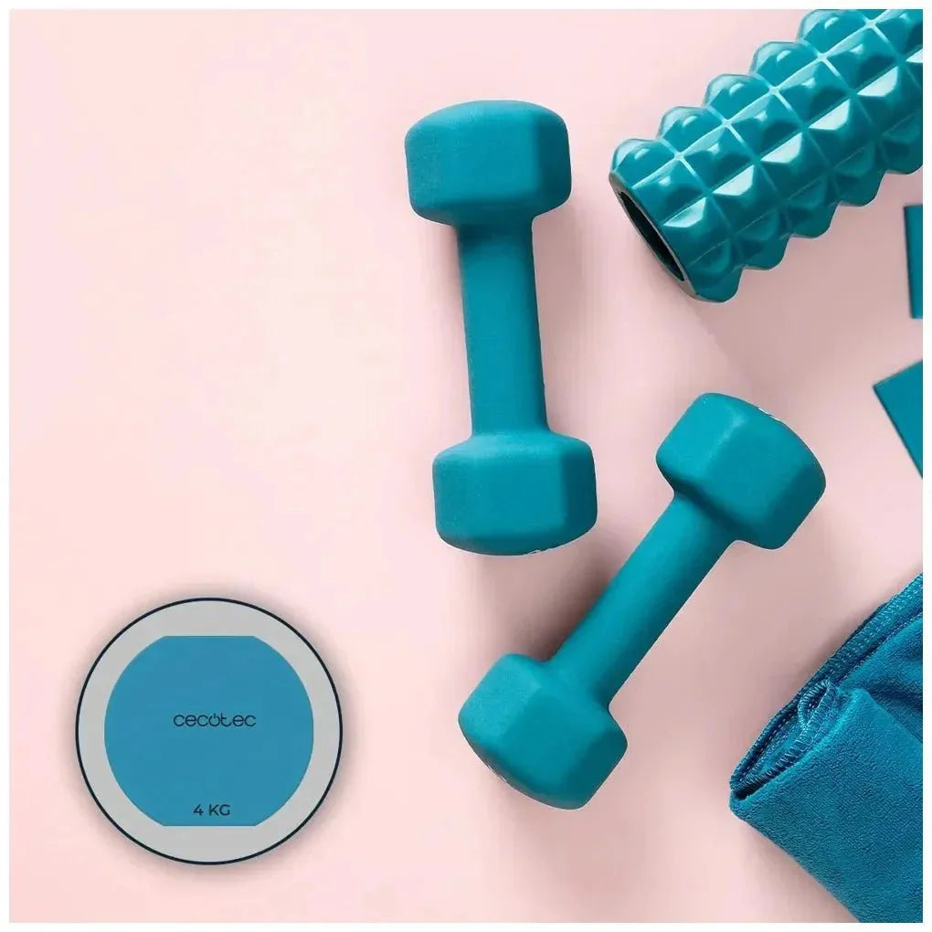 Set de Mancuernas 5kg Antideslizantes con Neopreno para Entrenamiento Funcional de Cecotec