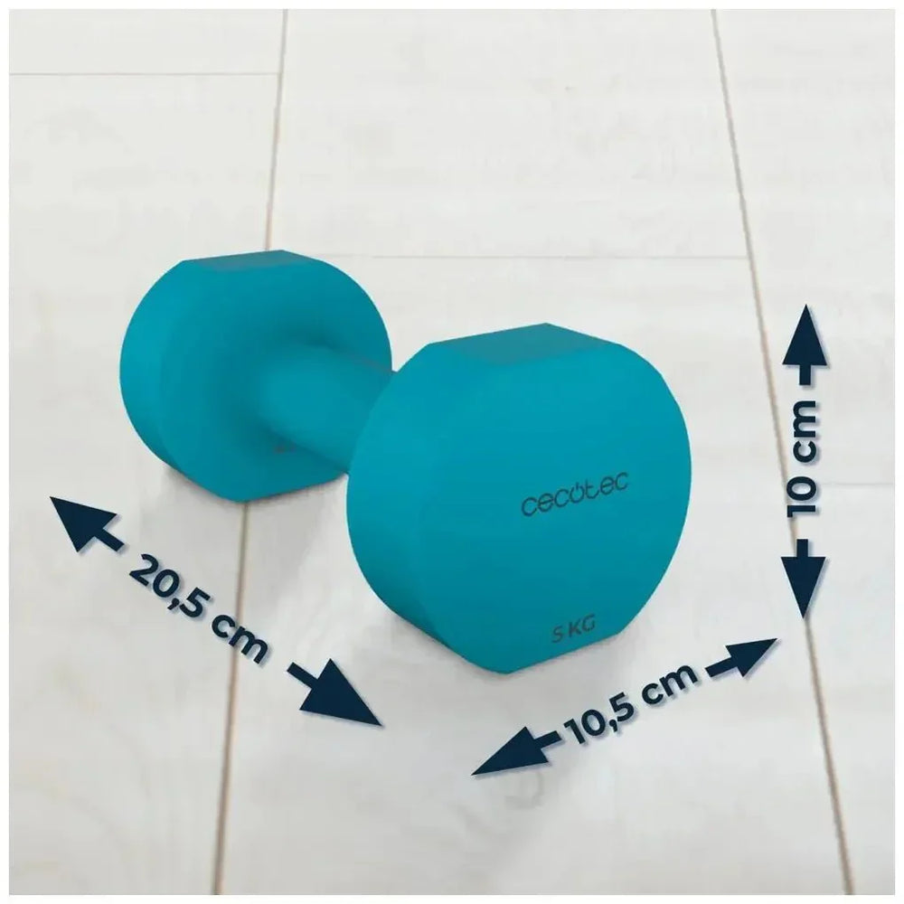 Set de Mancuernas 5kg Antideslizantes con Neopreno para Entrenamiento Funcional de Cecotec