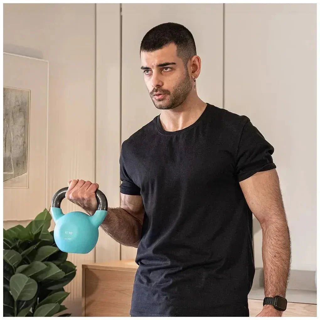 Pesa Rusa Drumfit KettleBell 10 Kg: Ergonomía, Durabilidad y Estilo Fitness de Cecotec