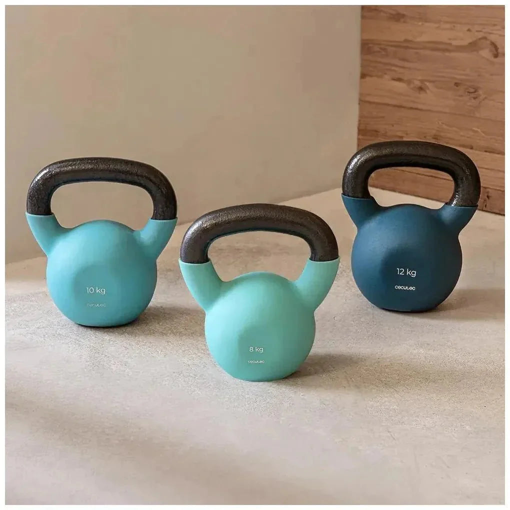 Pesa Rusa Drumfit KettleBell 10 Kg: Ergonomía, Durabilidad y Estilo Fitness de Cecotec