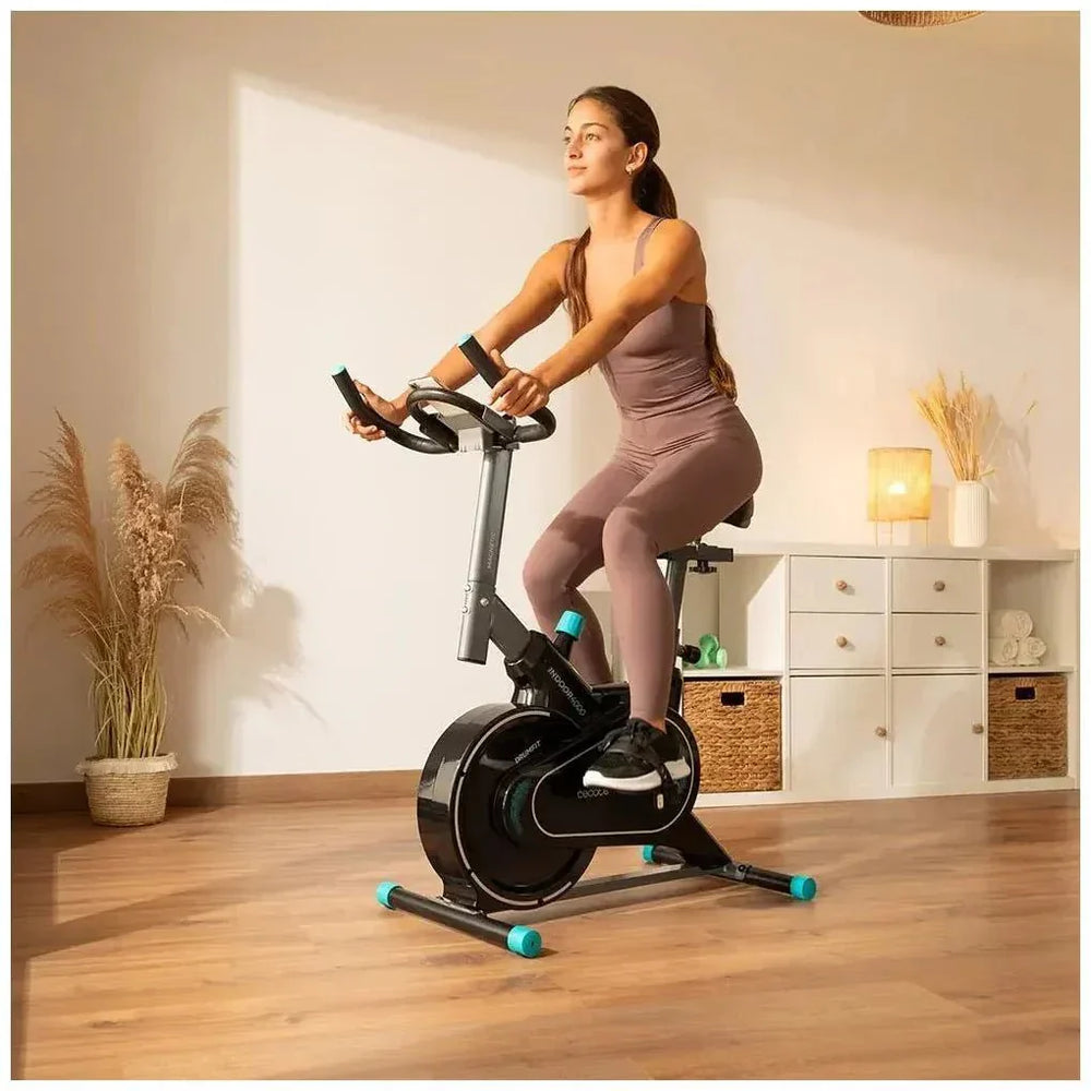 Bicicleta estatica Indoor Drumfit 4000 con resistencia magnética MagnetSystem volante de inercia de 4 kg y conexión APP Cecotec