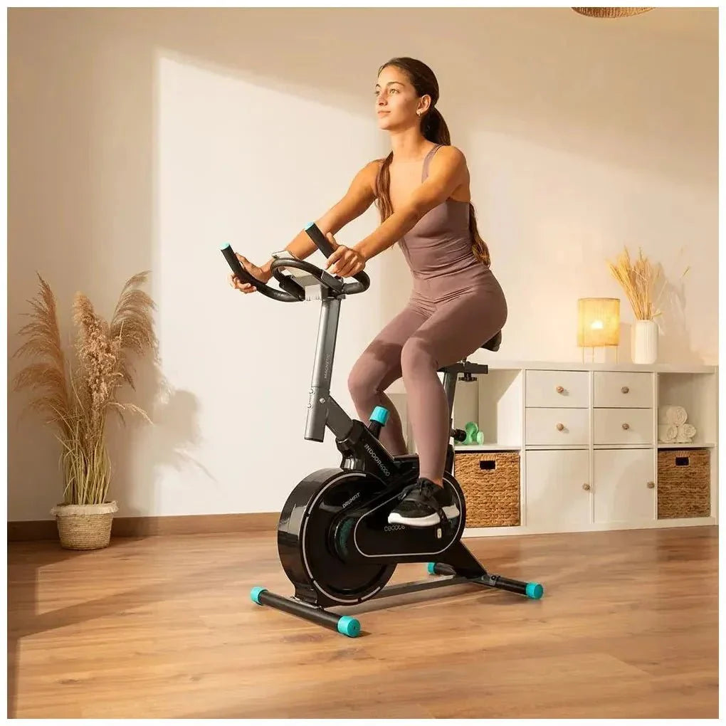 Bicicleta estatica Indoor Drumfit 4000 con resistencia magnética MagnetSystem volante de inercia de 4 kg y conexión APP Cecotec