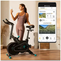 Bicicleta estatica Indoor Drumfit 4000 con resistencia magnética MagnetSystem volante de inercia de 4 kg y conexión APP Cecotec