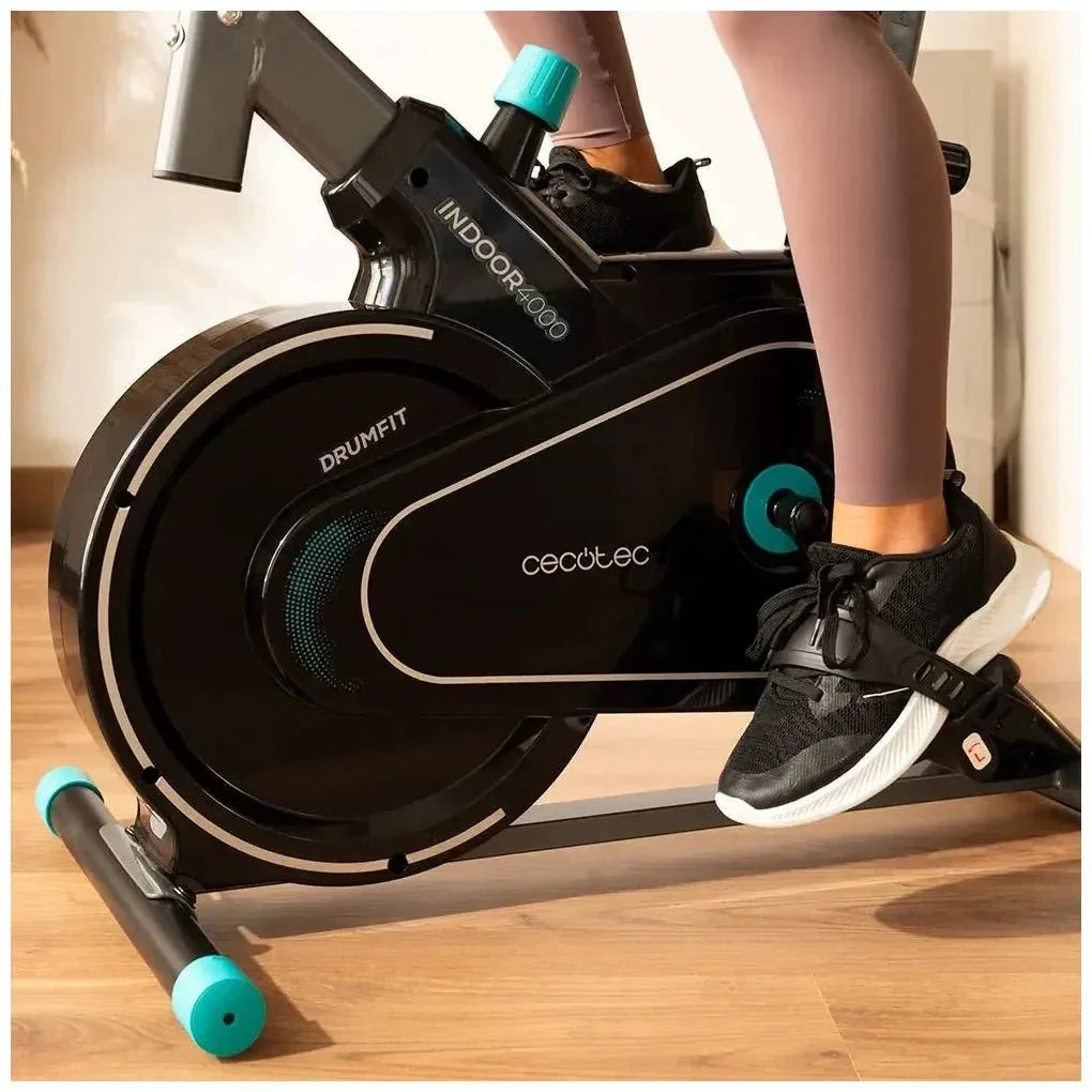 Bicicleta estatica Indoor Drumfit 4000 con resistencia magnética MagnetSystem volante de inercia de 4 kg y conexión APP Cecotec