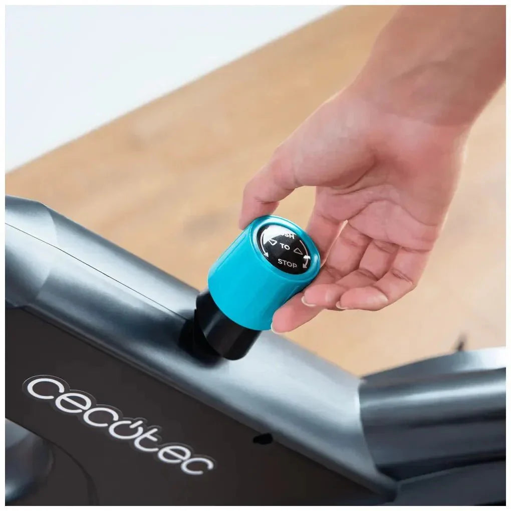 Bicicleta Estatica Indoor Drumfit 10000 con resistencia magnética volante de inercia de 10 kg y conectividad APP Kinomap Cecotec