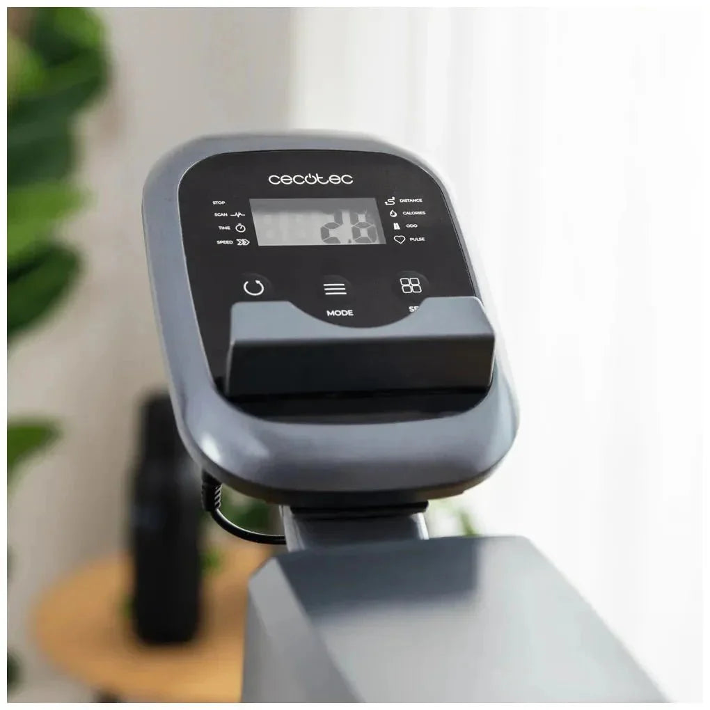 Bicicleta Estatica Indoor Drumfit 10000 con resistencia magnética volante de inercia de 10 kg y conectividad APP Kinomap Cecotec