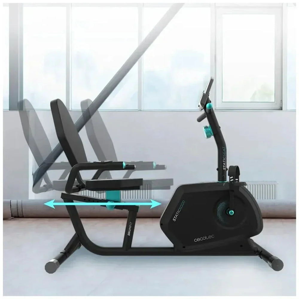 Bicicleta Estática Reclinable con Resistencia Magnética y Pantalla LCD de Cecotec