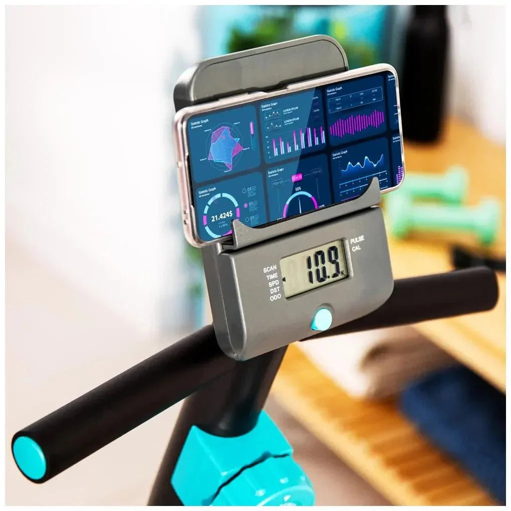 Bicicleta Estática Reclinable con Resistencia Magnética y Pantalla LCD de Cecotec