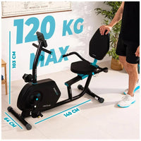 Bicicleta Estática Reclinable con Resistencia Magnética y Pantalla LCD de Cecotec