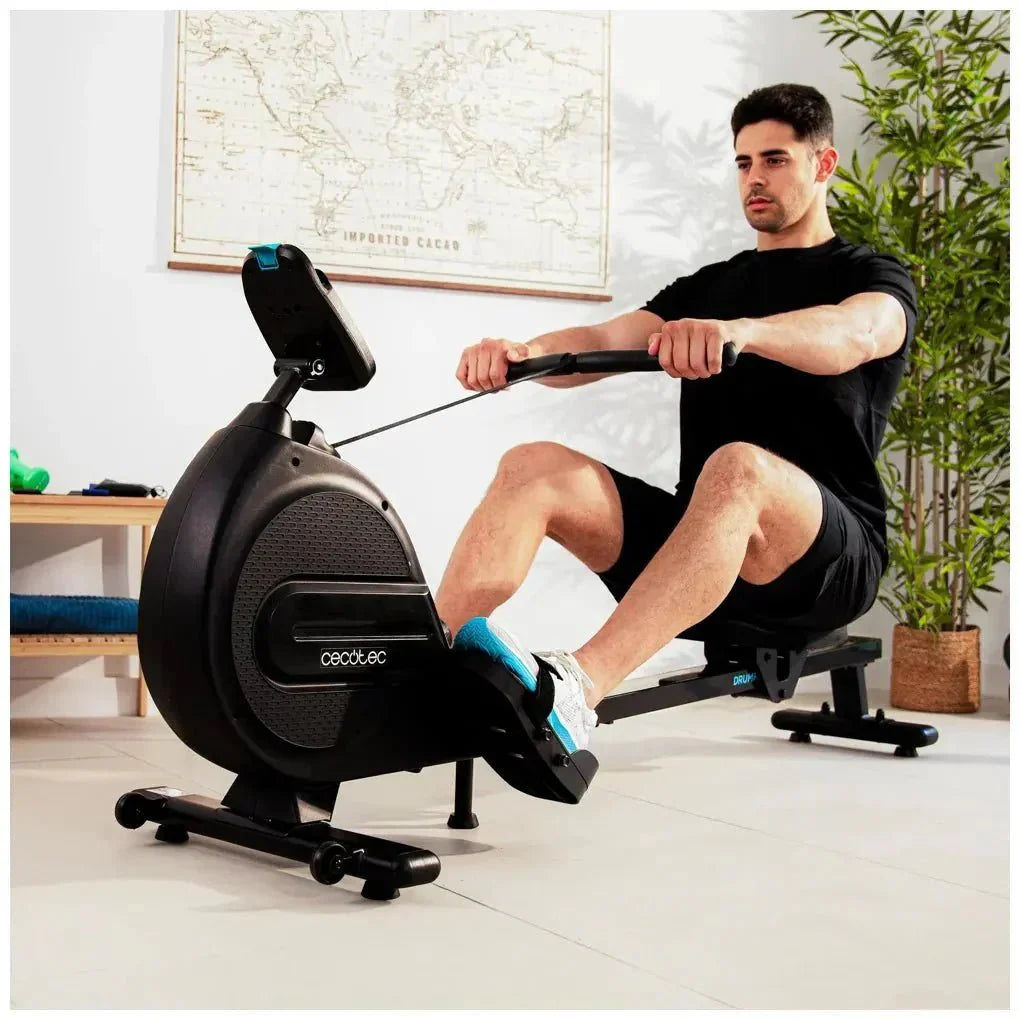 Máquina de Remo Plegable Drumfit Rower 9000: Resistencia Magnética y LCD de Cecotec