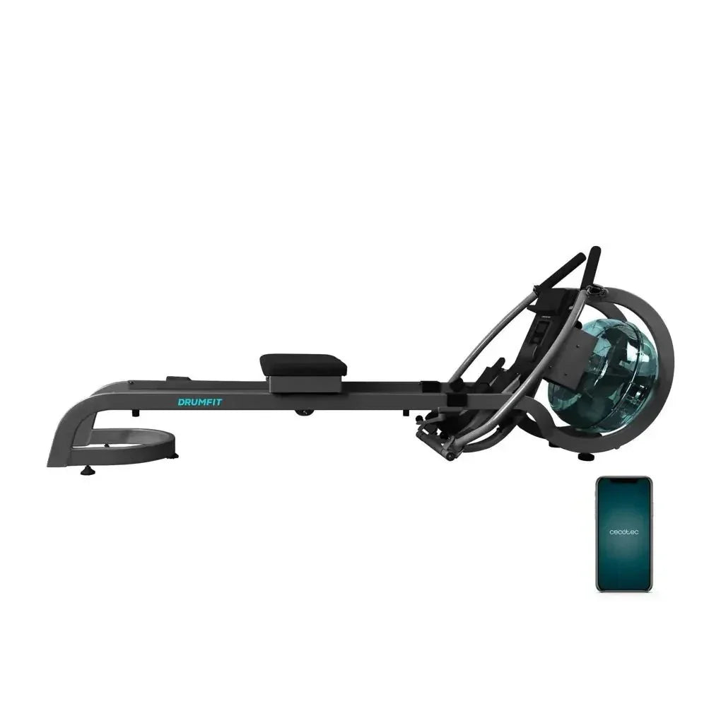Máquina de Remo de Agua Drumfit Rower 20000 Neptuno con APP y Doble Manillar de Cecotec