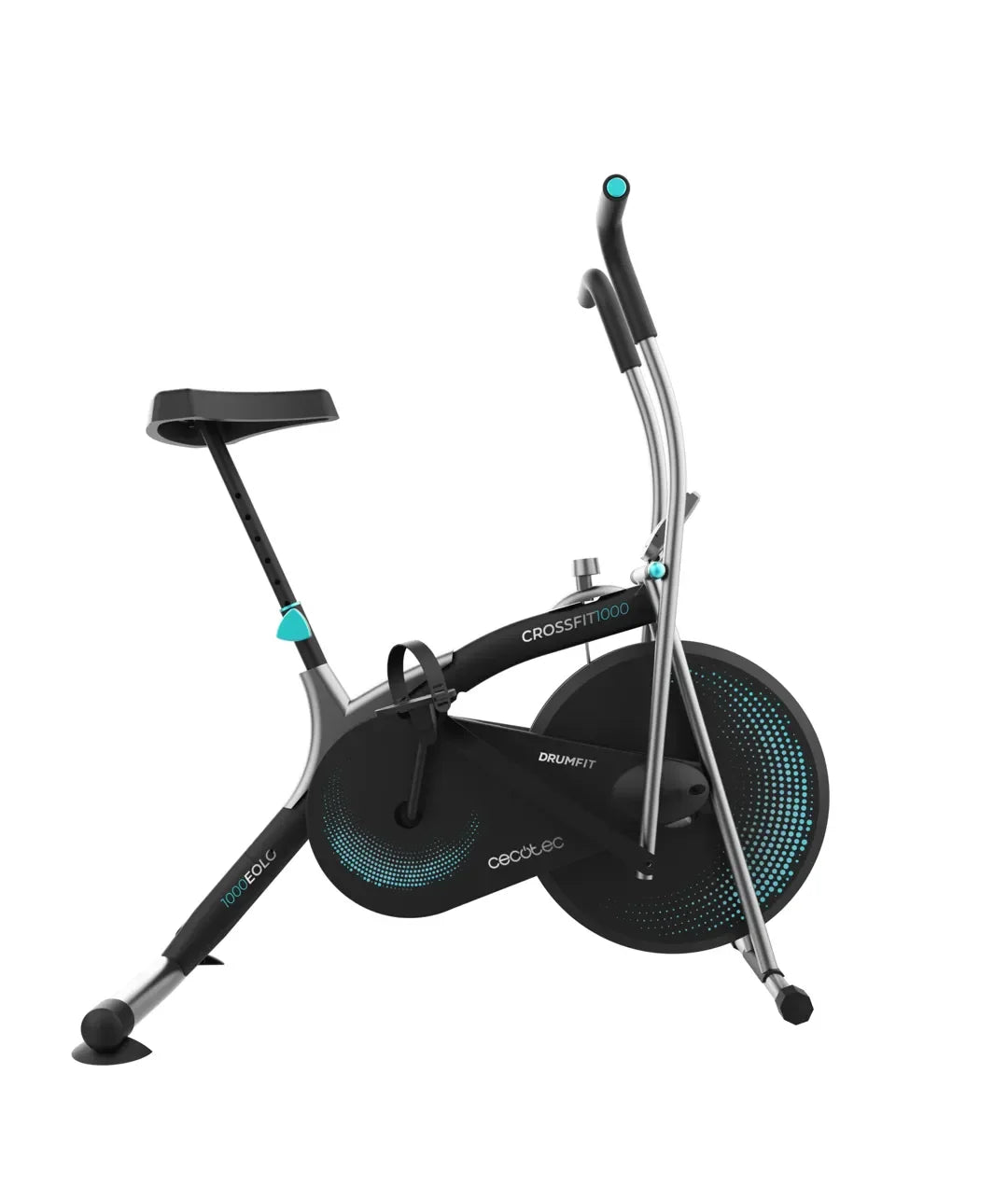 Bicicleta estatica Drumfit CrossFit 1000 Eolo con resistencia ajustable pantalla LCD y pedaleo bidireccional Cecotec