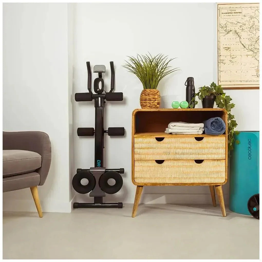 Máquina de Abdominales Plegable con Pantalla LCD y Soporte para Dispositivos de Cecotec