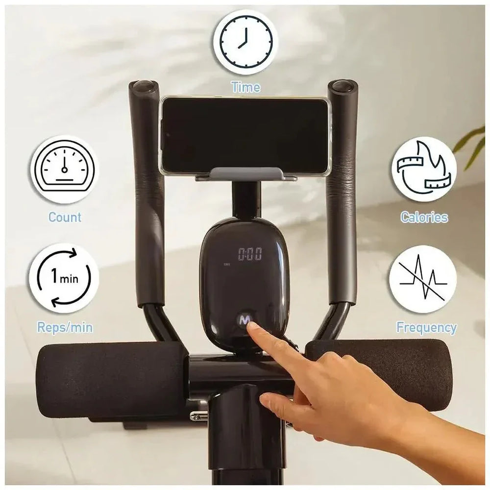 Máquina de Abdominales Plegable con Pantalla LCD y Soporte para Dispositivos de Cecotec