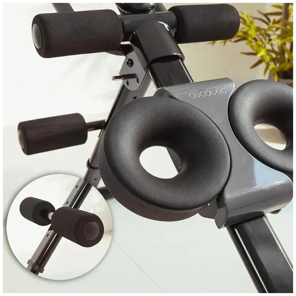 Máquina de Abdominales Plegable con Pantalla LCD y Soporte para Dispositivos de Cecotec