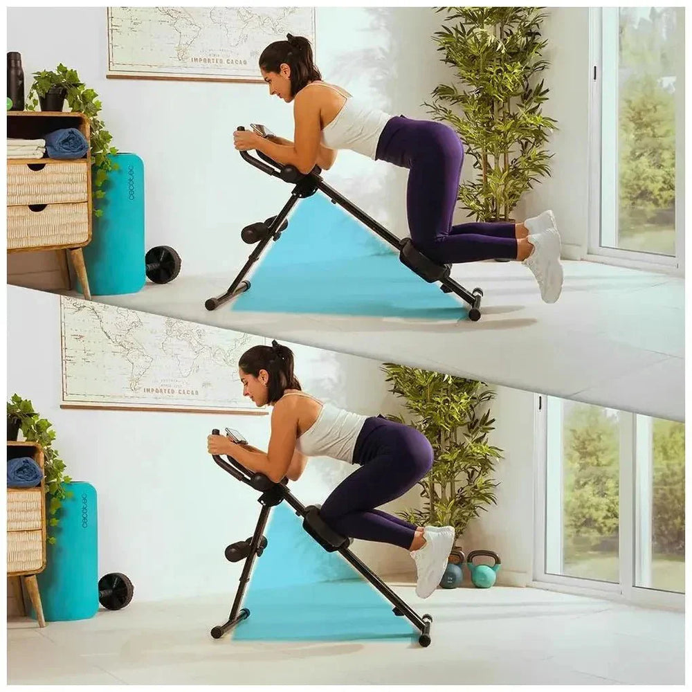 Máquina de Abdominales Plegable con Pantalla LCD y Soporte para Dispositivos de Cecotec