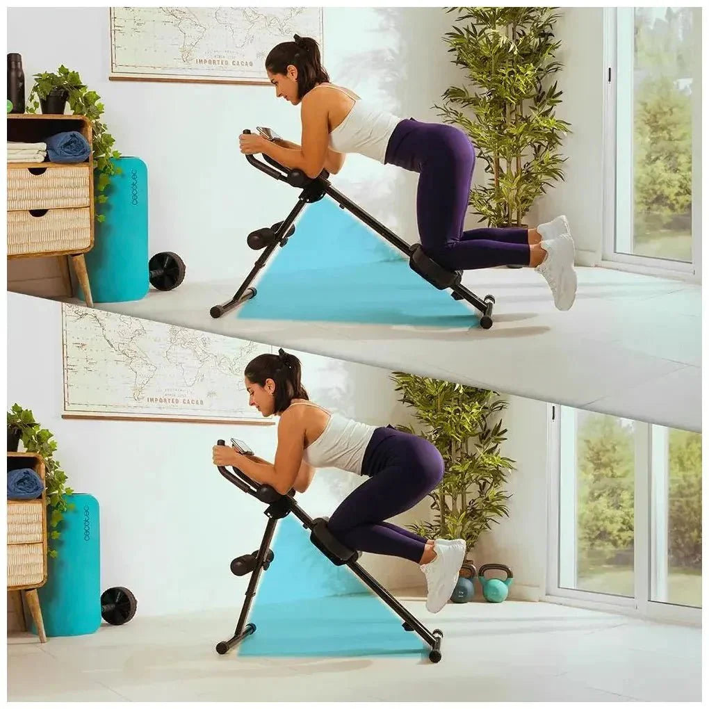 Máquina de Abdominales Plegable con Pantalla LCD y Soporte para Dispositivos de Cecotec