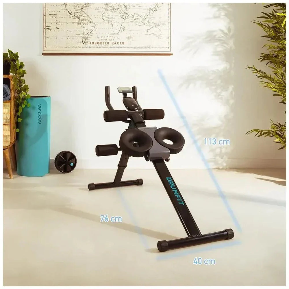 Máquina de Abdominales Plegable con Pantalla LCD y Soporte para Dispositivos de Cecotec