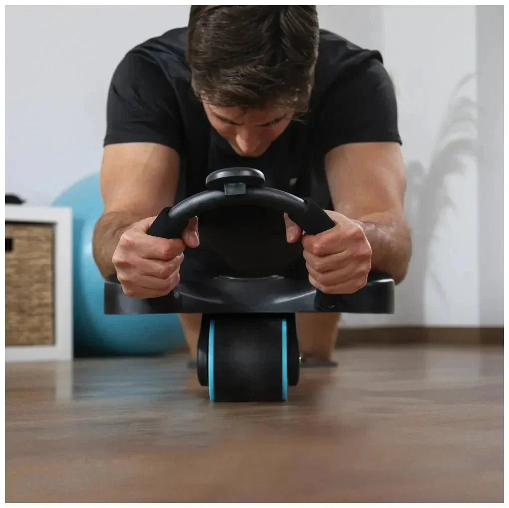Rueda Abdominal Compacta con Rebote Automático y Soporte de Codos para Entrenamiento Seguro de Cecotec
