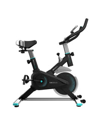 Bicicleta estatica Indoor DrumFit 6000 Compact con volante de inercia de 6 kg pantalla LCD y diseño compacto Cecotec