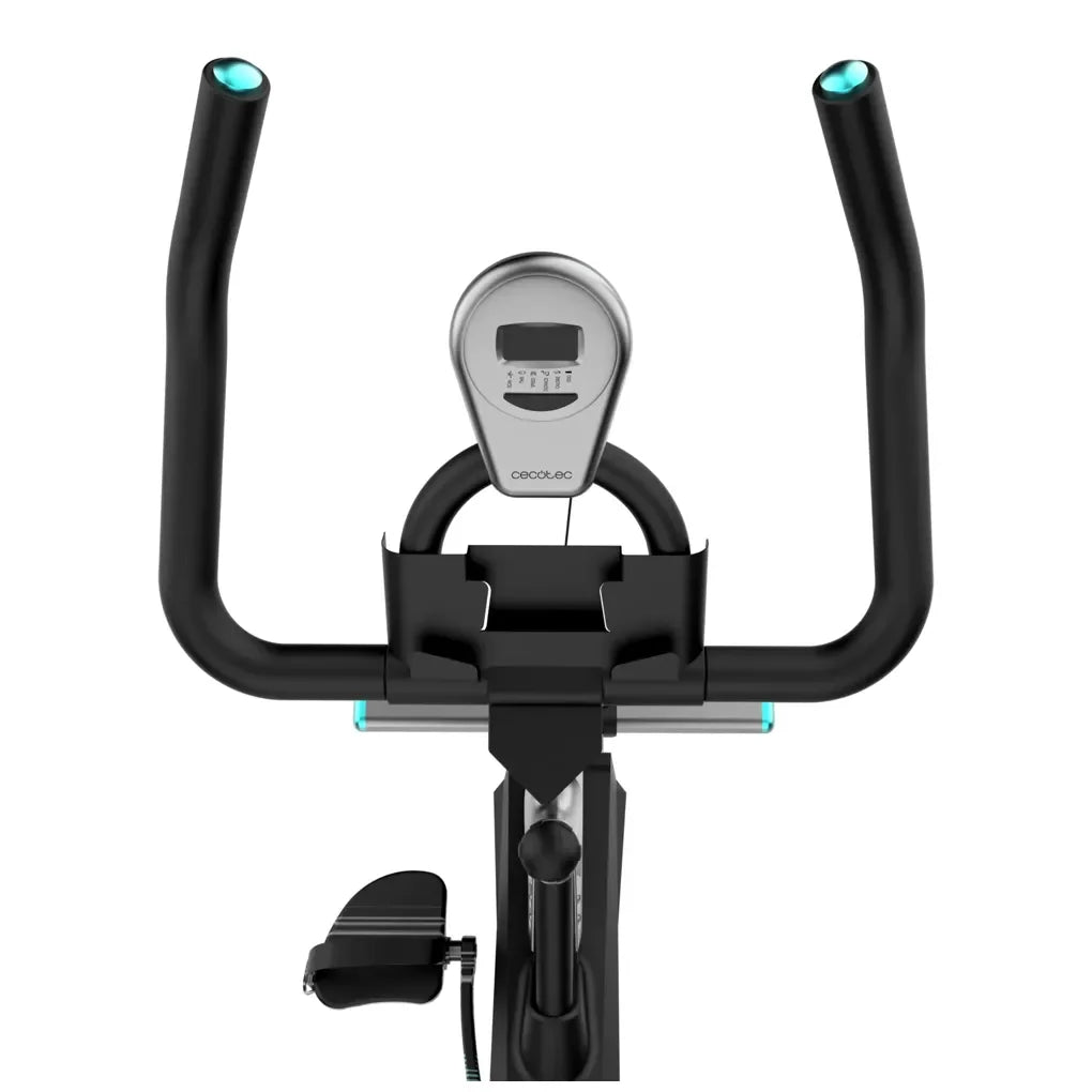 Bicicleta estatica Indoor DrumFit 6000 Compact con volante de inercia de 6 kg pantalla LCD y diseño compacto Cecotec