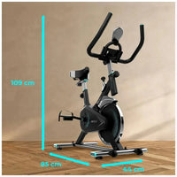 Bicicleta estatica Indoor DrumFit 6000 Compact con volante de inercia de 6 kg pantalla LCD y diseño compacto Cecotec