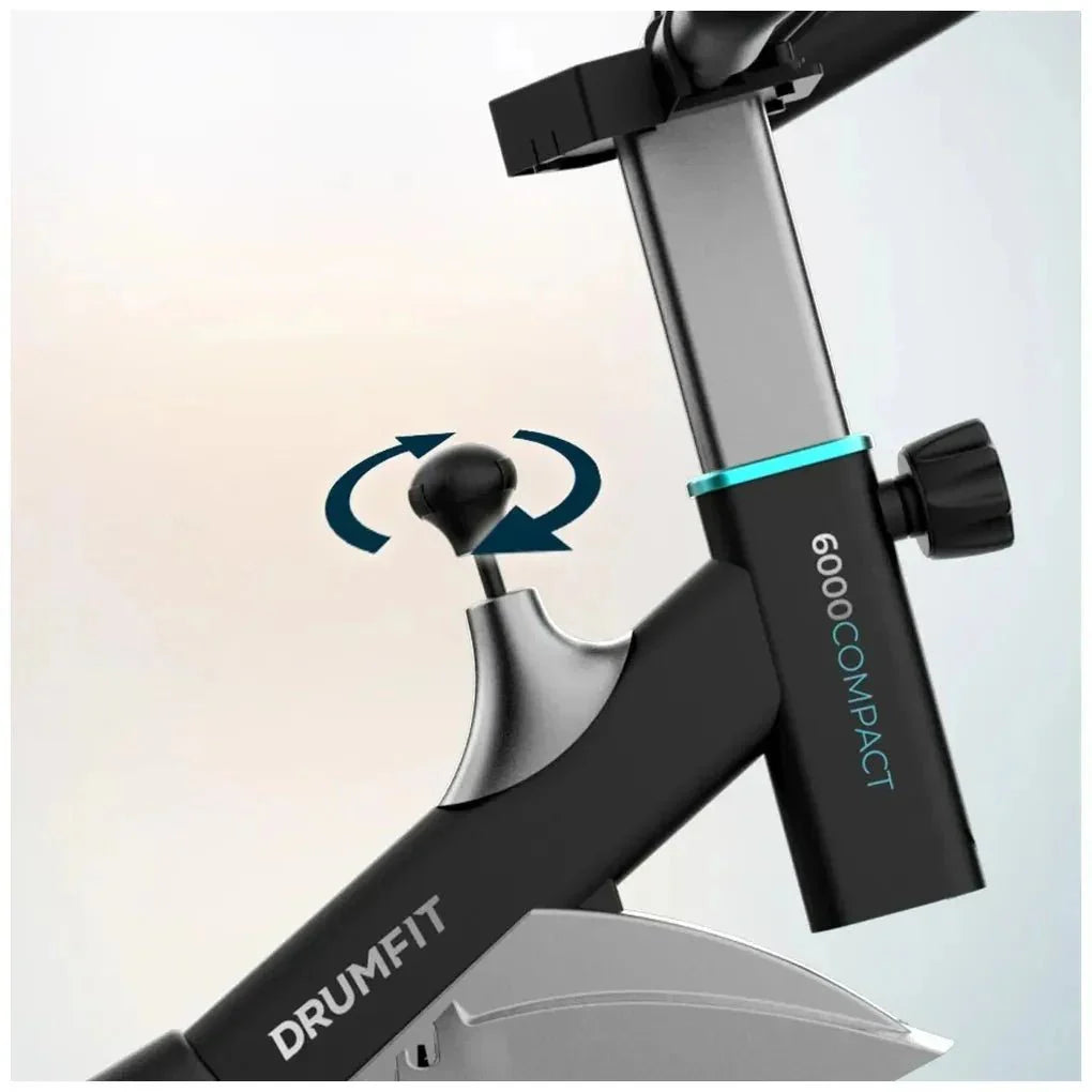 Bicicleta estatica Indoor DrumFit 6000 Compact con volante de inercia de 6 kg pantalla LCD y diseño compacto Cecotec