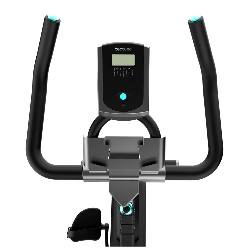 Bicicleta Estática DrumFit 10000 Race con volante de inercia de 10 kg pantalla LCD y resistencia regulable Cecotec