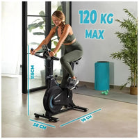 Bicicleta Estática DrumFit 10000 Race con volante de inercia de 10 kg pantalla LCD y resistencia regulable Cecotec