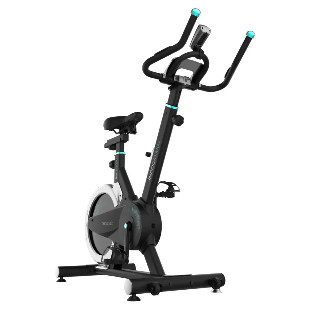 Bicicleta estática Indoor DrumFit 13000: Entrenamiento Fluido con Pantalla LCD y Pulsómetro de Cecotec