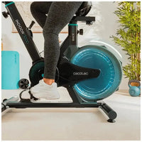 Bicicleta estática Indoor DrumFit 13000: Entrenamiento Fluido con Pantalla LCD y Pulsómetro de Cecotec