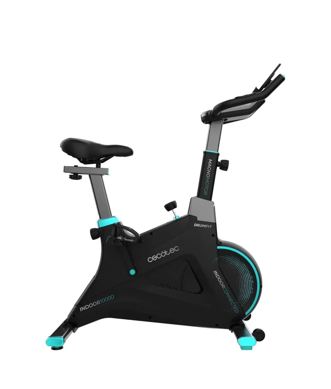 Bicicleta estatica DrumFit 10000 MagnoMotor con volante de 10 kg resistencia magnética de 32 niveles y App Kinomap Cecotec