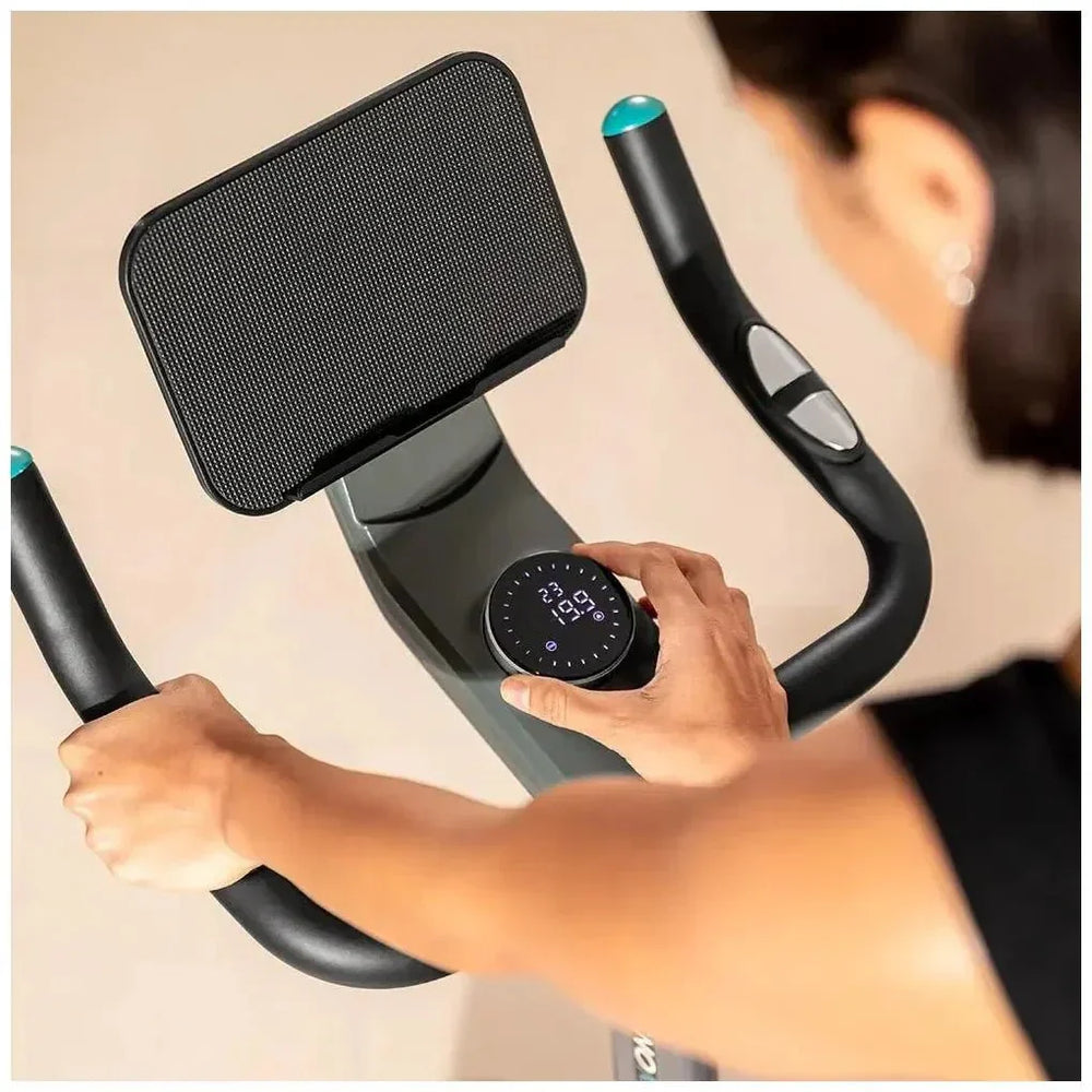Bicicleta estatica DrumFit 10000 MagnoMotor con volante de 10 kg resistencia magnética de 32 niveles y App Kinomap Cecotec