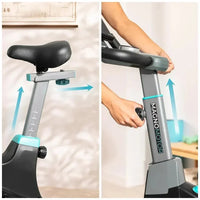 Bicicleta estatica DrumFit 10000 MagnoMotor con volante de 10 kg resistencia magnética de 32 niveles y App Kinomap Cecotec