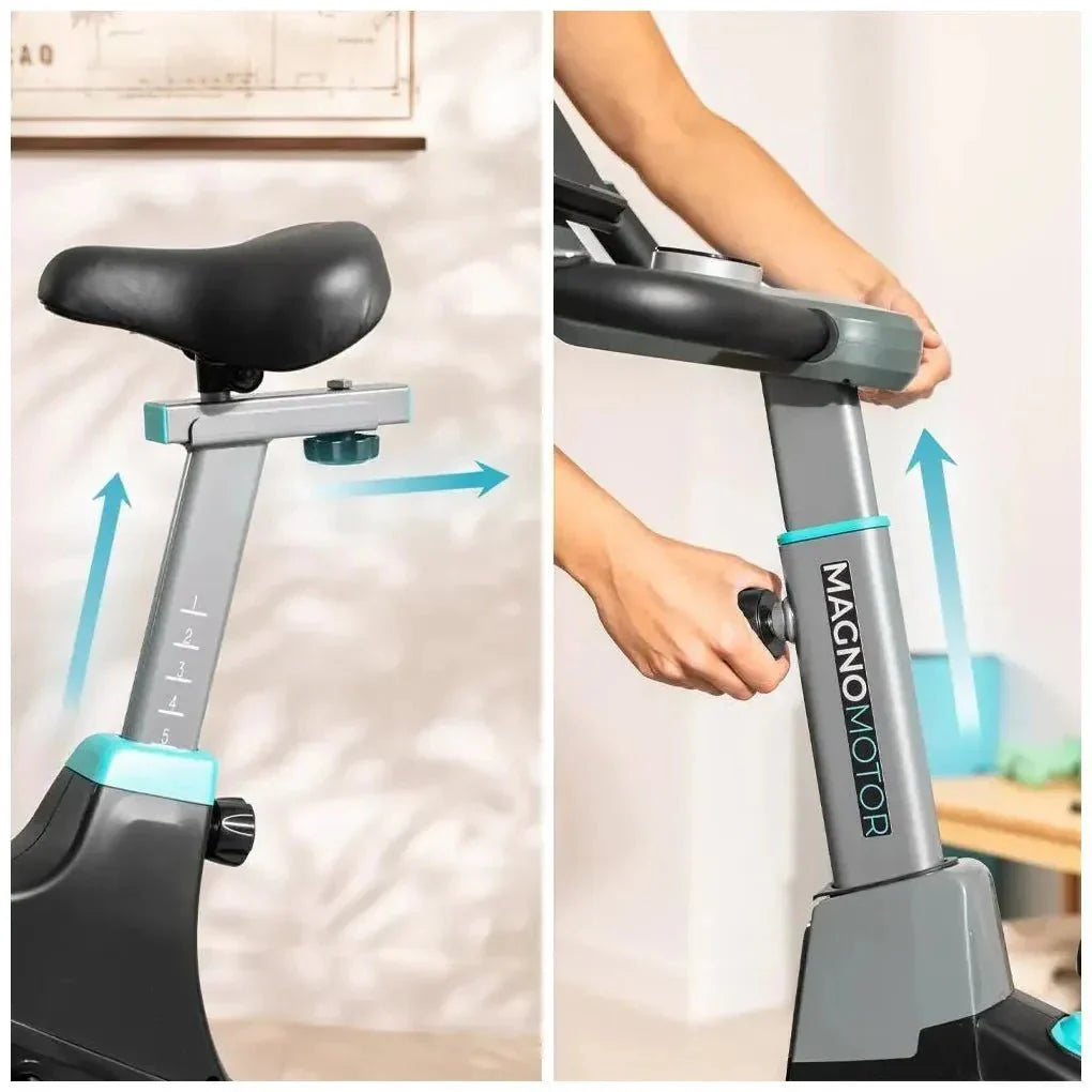 Bicicleta estatica DrumFit 10000 MagnoMotor con volante de 10 kg resistencia magnética de 32 niveles y App Kinomap Cecotec