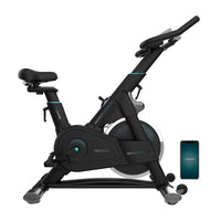 Bicicleta estatica Indoor DrumFit 24000 con volante de inercia de 24 kg resistencia magnética y conectividad APP Kinomap Cecotec