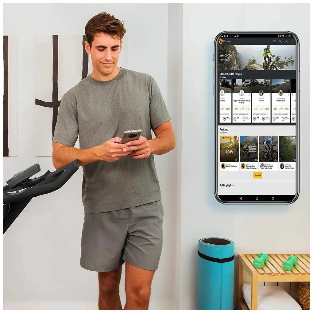 Bicicleta estatica Indoor DrumFit 24000 con volante de inercia de 24 kg resistencia magnética y conectividad APP Kinomap Cecotec