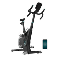 Bicicleta estatica DrumFit Eolo con resistencia combinada de aire y magnética conectividad APP y volante de 6 kg Cecotec