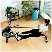 Máquina de Remo Drumfit Rower Eolo Magno con resistencia de aire y magnética 8 niveles y pantalla LCD Cecotec