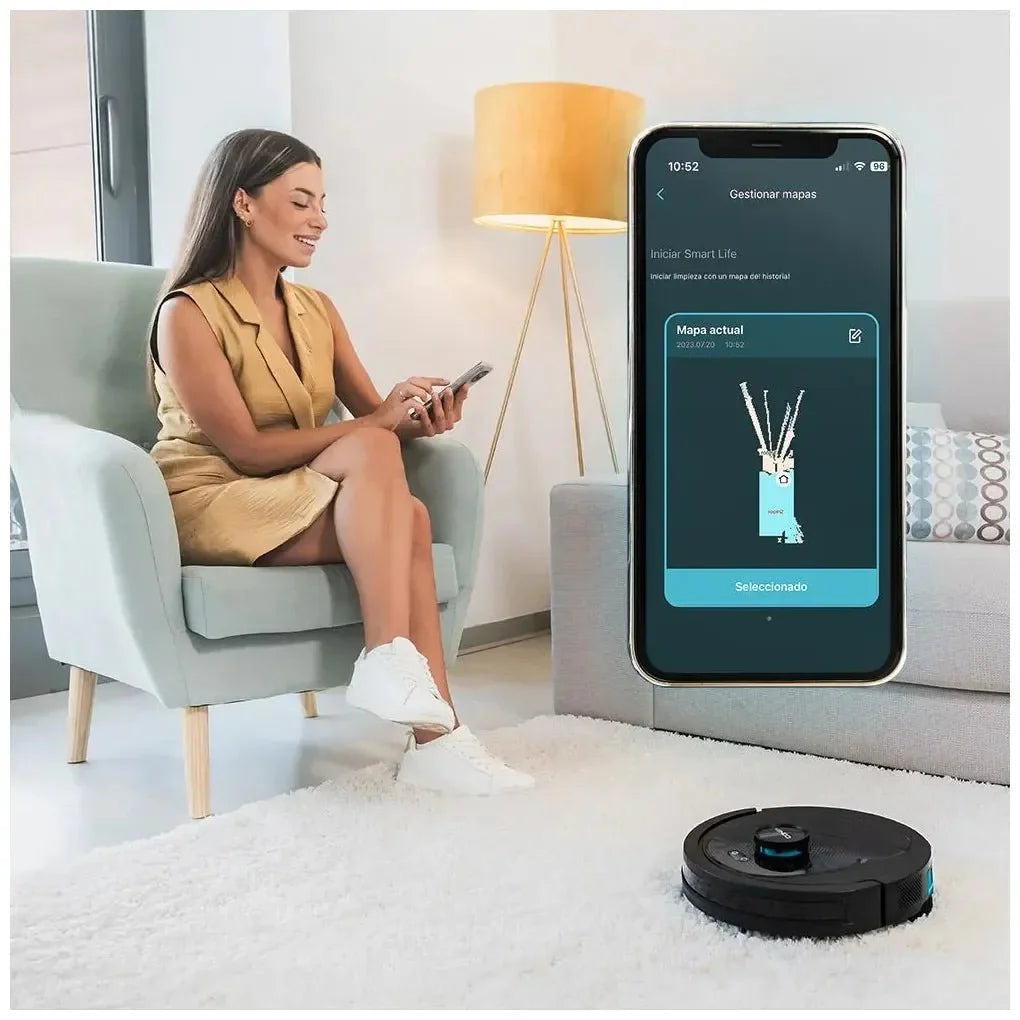 Aspirador Robot Multifuncional 4 en 1 con Tecnología de Navegación Láser y Potente Succión de 4000 Pa de Cecotec