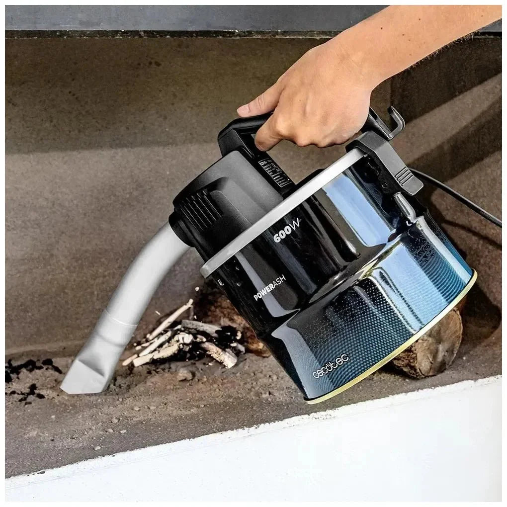 Aspirador de Cenizas Compacto y Potente de 600W para Limpieza Profunda de Cecotec
