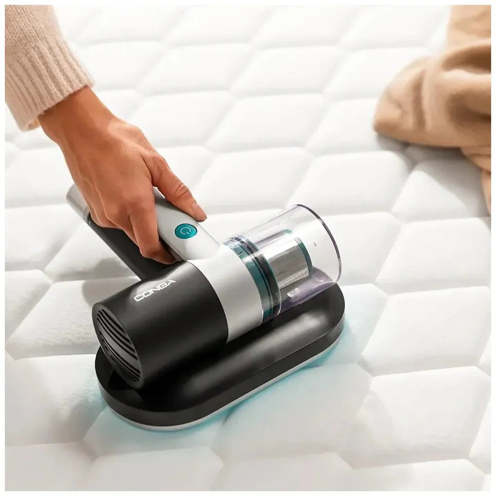 Aspirador Inalámbrico con Luz UV-C para Colchones y Tapicerías, 100W Potencia de Cecotec