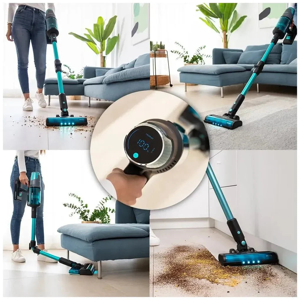 Aspirador Escoba Sin Cable 4 en 1: Potencia, Autonomía y Limpieza para Mascotas de Cecotec