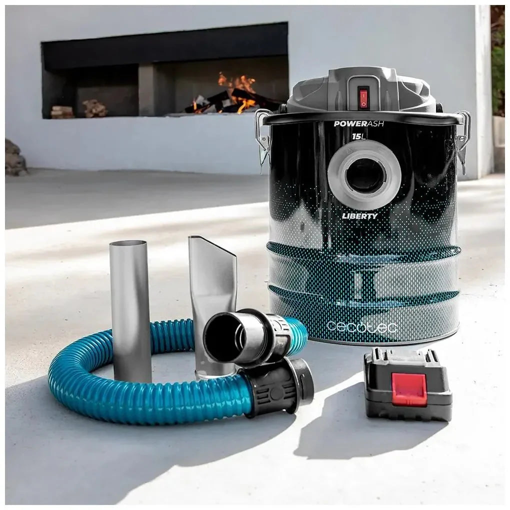 Aspirador de Cenizas Potente y Duradero con 15L y 120W para Limpieza Extrema de Cecotec