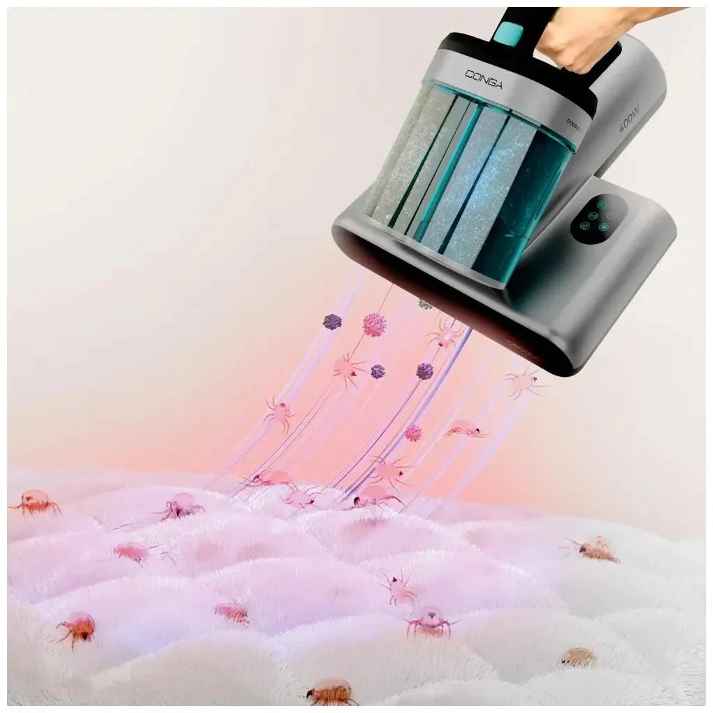 Aspirador de Colchones con Luz UV-C y Succión Potente para Desinfección Total de Cecotec