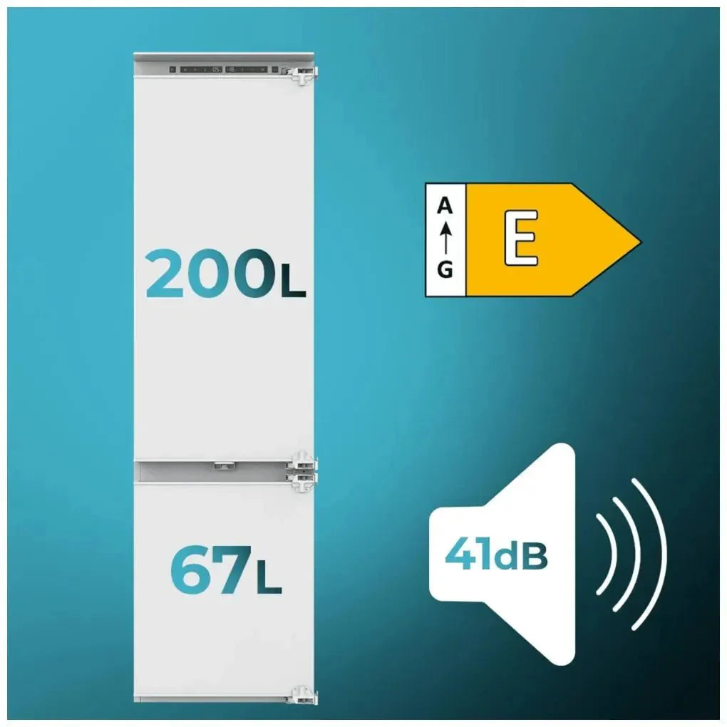 Frigorífico Combi Integrable 267L No Frost con Ahorro Energético y Diseño Elegante de Cecotec