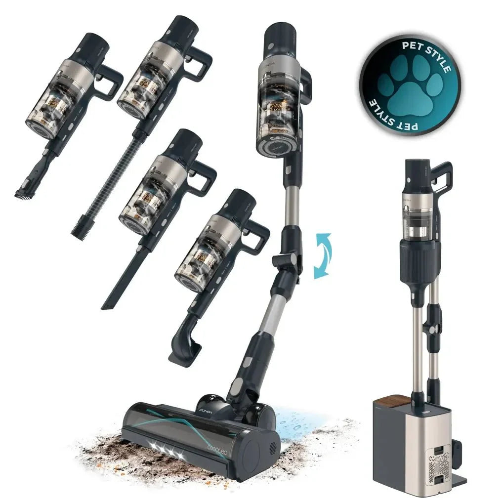Aspirador Vertical Potente con Autovaciado y Accesorios para Mascotas de Cecotec